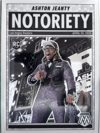 2025 Panini Mosaic Ashton Jeanty Notoriety Mosaic #18 Las Vegas Raiders