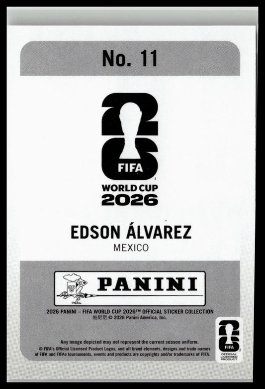 2026 Panini Coca-Cola FIFA World Cup Stickers (USA & Canada) #CC7 Edson Alvarez