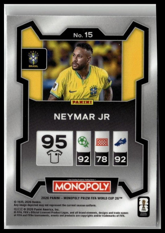 2026 Panini Prizm Monopoly FIFA World Cup #15 Neymar Jr
