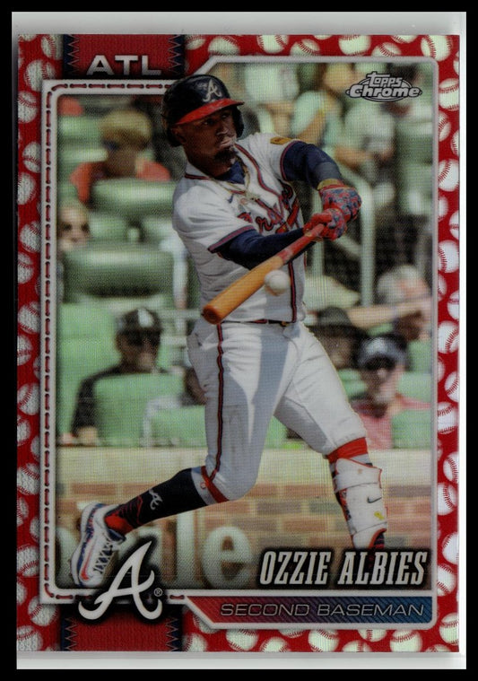2026 Topps Chrome #297 Ozzie Albies Baseball Seams Refractors