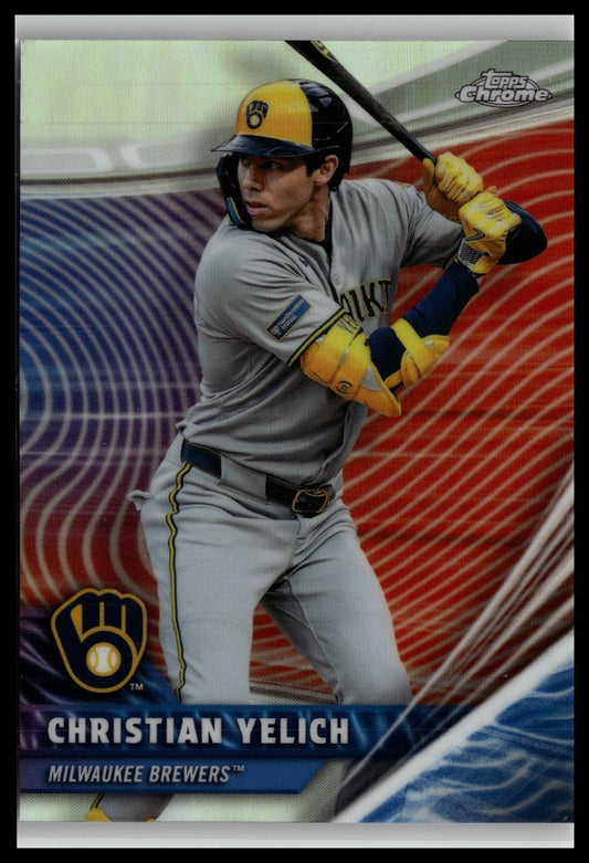 2026 Topps Chrome #RVA-24 Christian Yelich Chrome Rivals Away