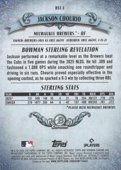 2026 Bowman #BST-1 Jackson Chourio Bowman Sterling