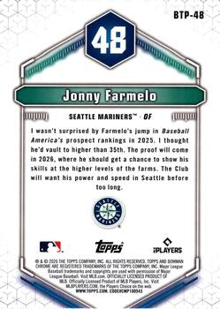 2026 Bowman Jonny Farmelo Bowman Scouts' Top 100 #BTP-48 Seattle Mariners