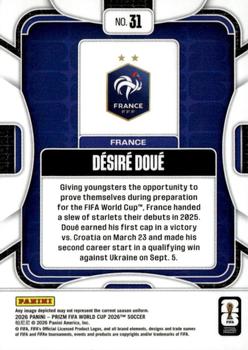 2026 Panini Prizm FIFA World Cup Desire Doue #31 France
