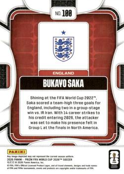 2026 Panini Prizm FIFA World Cup Bukayo Saka #100 England