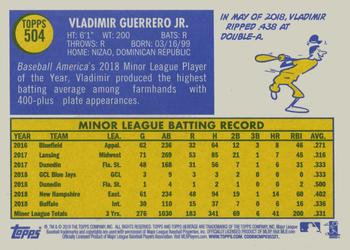 2019 Topps Heritage #504 Vladimir Guerrero Jr.